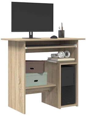 VidaXL Bureau 80x45x74 cm bewerkt hout sonoma eikenkleurig
