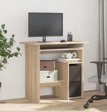 VidaXL Bureau 80x45x74 cm bewerkt hout sonoma eikenkleurig