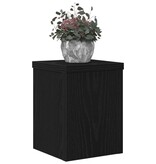VidaXL Plantenstandaard 2 pcs Zwart Eiken 15 x 15 x 20 cm Bewerkt hout