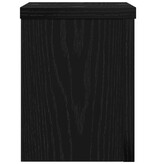 VidaXL Plantenstandaard 2 pcs Zwart Eiken 15 x 15 x 20 cm Bewerkt hout