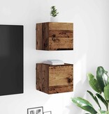 VidaXL TV-kast Oudhout 30,5 x 30 x 30 cm Bewerkt hout