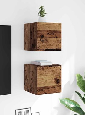 VidaXL TV-kast Oudhout 30,5 x 30 x 30 cm Bewerkt hout