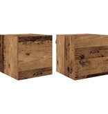 VidaXL TV-kast Oudhout 30,5 x 30 x 30 cm Bewerkt hout