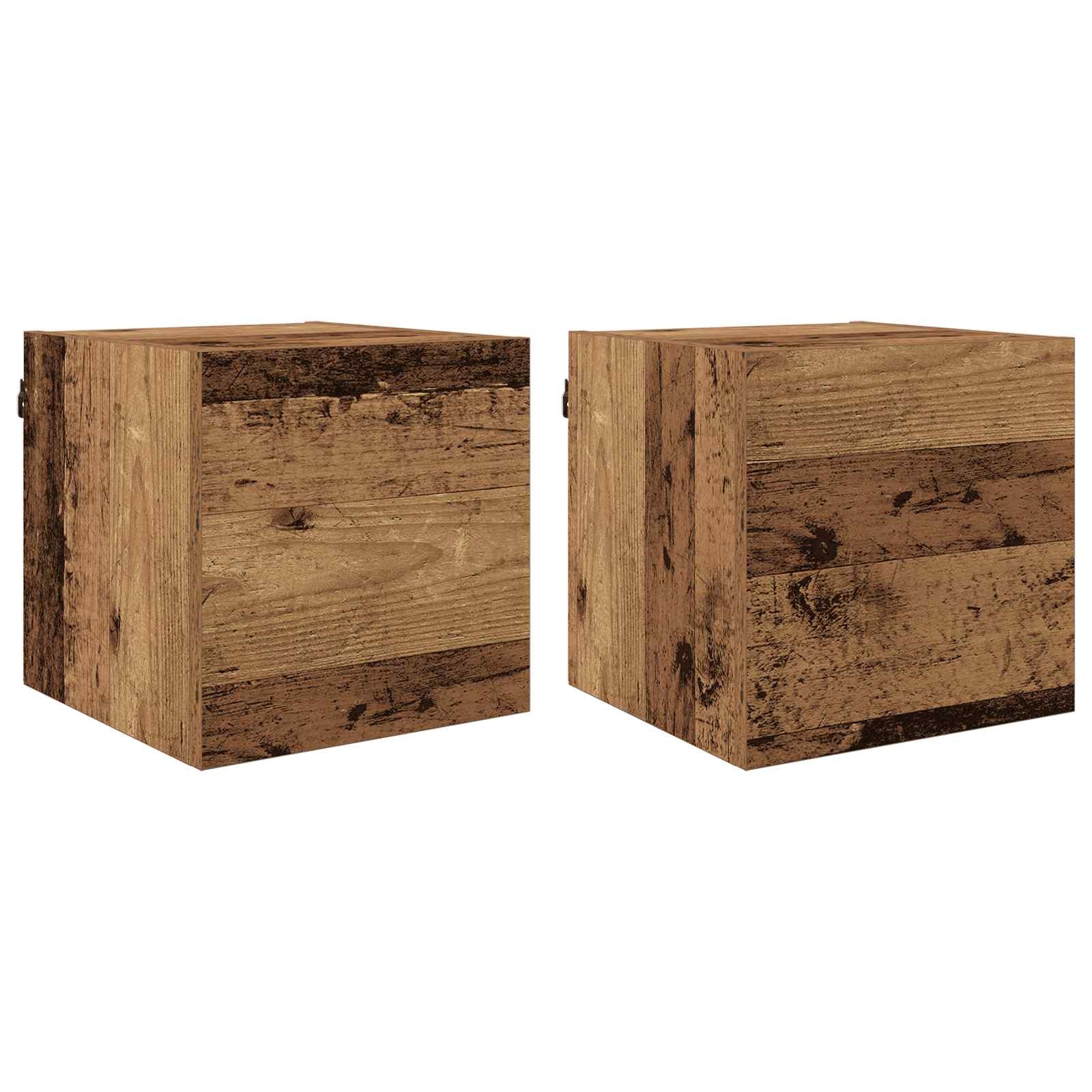 VidaXL TV-kast Oudhout 30,5 x 30 x 30 cm Bewerkt hout