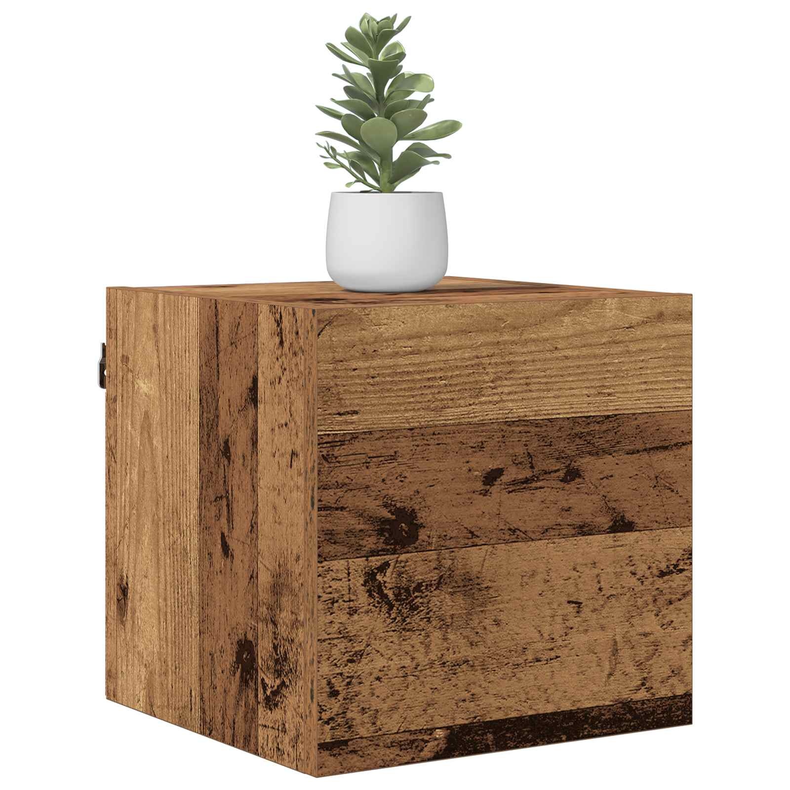 VidaXL TV-kast Oudhout 30,5 x 30 x 30 cm Bewerkt hout