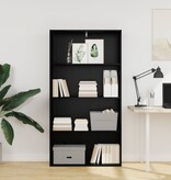 VidaXL Boekenkast Zwart Eiken 80 x 30 x 151,5 cm Bewerkt hout
