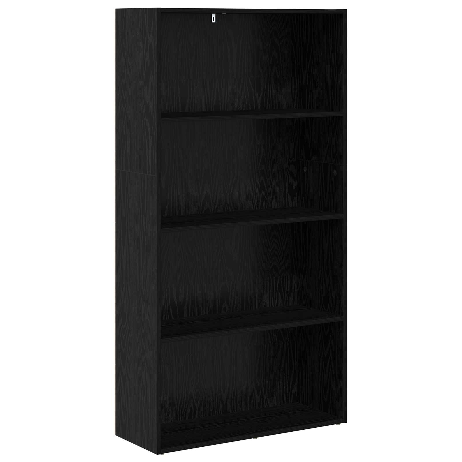VidaXL Boekenkast Zwart Eiken 80 x 30 x 151,5 cm Bewerkt hout