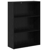 VidaXL Boekenkast Zwart Eiken 60 x 30 x 76.5 cm Bewerkt hout