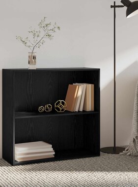 VidaXL Boekenkast Zwart Eiken 60 x 30 x 76.5 cm Bewerkt hout