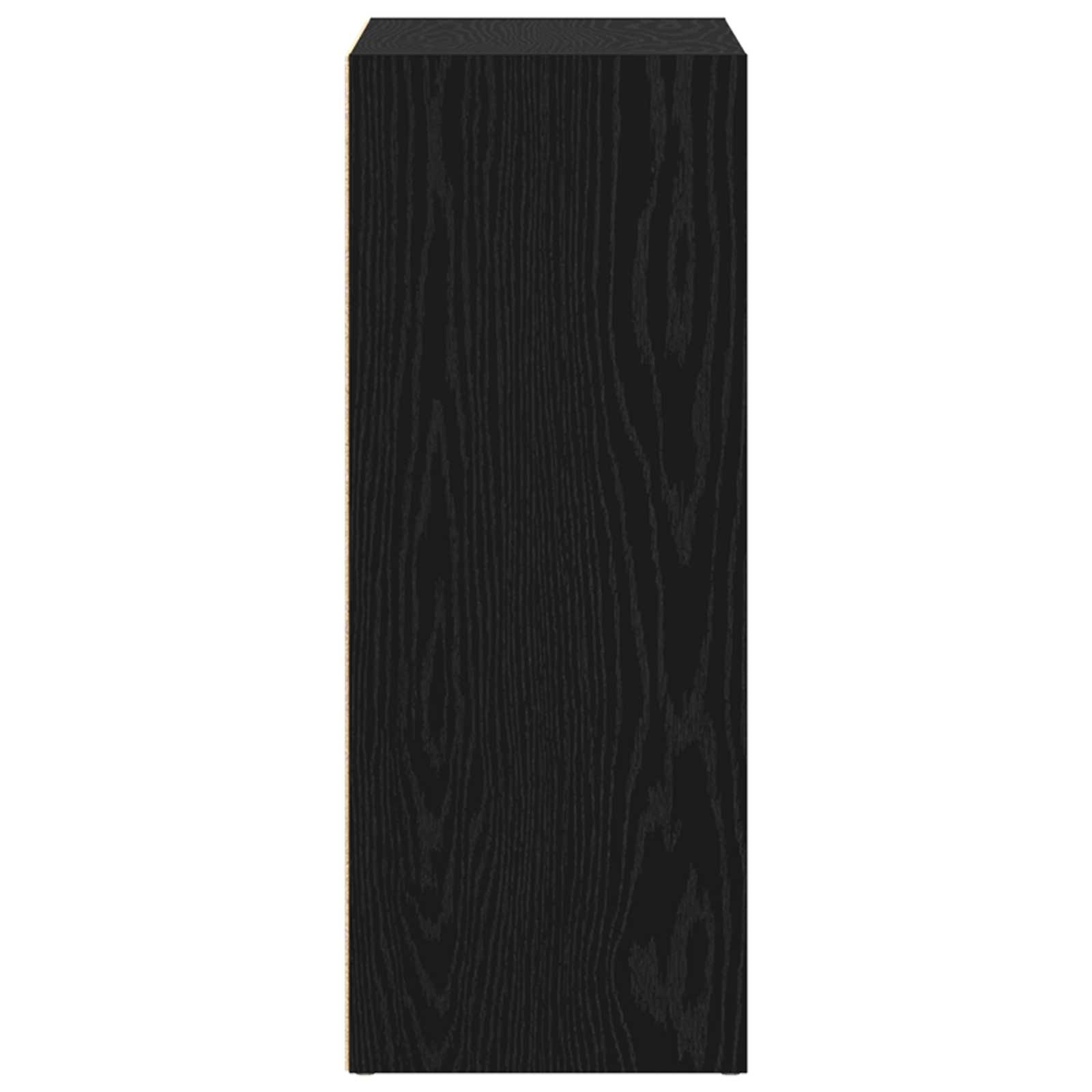 VidaXL Boekenkast Zwart Eiken 60 x 30 x 76.5 cm Bewerkt hout