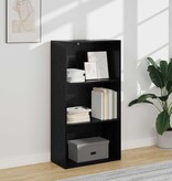 VidaXL Boekenkast Zwart Eiken 60 x 30 x 76.5 cm Bewerkt hout