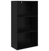 VidaXL Boekenkast Zwart Eiken 60 x 30 x 76.5 cm Bewerkt hout