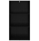 VidaXL Boekenkast Zwart Eiken 60 x 30 x 76.5 cm Bewerkt hout