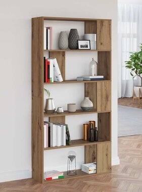 VidaXL Boekenkast Artisan Eiken 80 x 24 x 159 cm Bewerkt hout