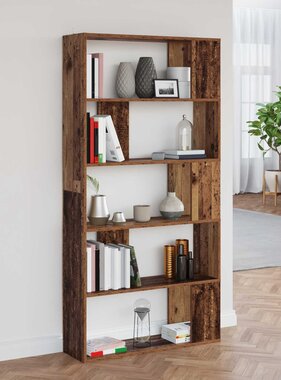 VidaXL Boekenkast Oudhout 80 x 24 x 159 cm Bewerkt hout
