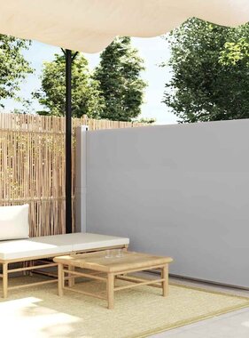 VidaXL Tuinscherm uittrekbaar 140x500 cm grijs