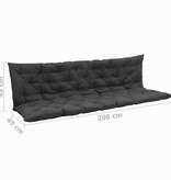 VidaXL Hangstoel Kussen Antraciet 200 x 49 x 6 cm Polyester