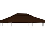 VidaXL Prieeldak 2-laags 310 g/m² 4x3 m bruin
