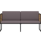 VidaXL Tuinbank met kussens 136 cm massief acaciahout donkergrijs