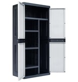 VidaXL Tuinkast Zwart 89 x 54 x 190 cm Kunststof