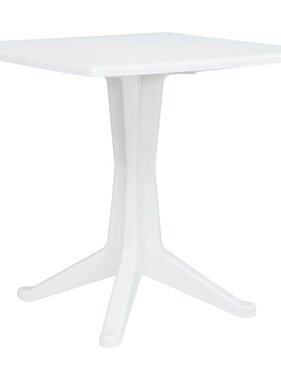 VidaXL Tuinstafel Wit 70 x 70 x 71.7 cm Kunststof