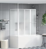 VidaXL Bad Scheidingswand Mat 120 x 70 x 137 cm Aluminium & PP Paneel