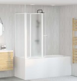 VidaXL Bad Scheidingswand Mat 120 x 70 x 137 cm Aluminium & PP Paneel