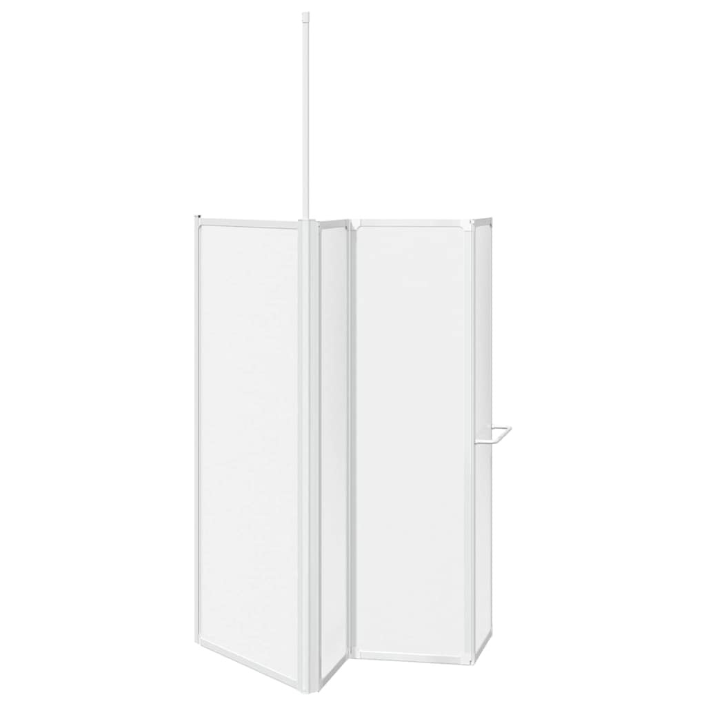 VidaXL Bad Scheidingswand Mat 120 x 70 x 137 cm Aluminium & PP Paneel