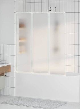 VidaXL Bad Scheidingswand Mat 132 x 140 cm Aluminium & PP Paneel