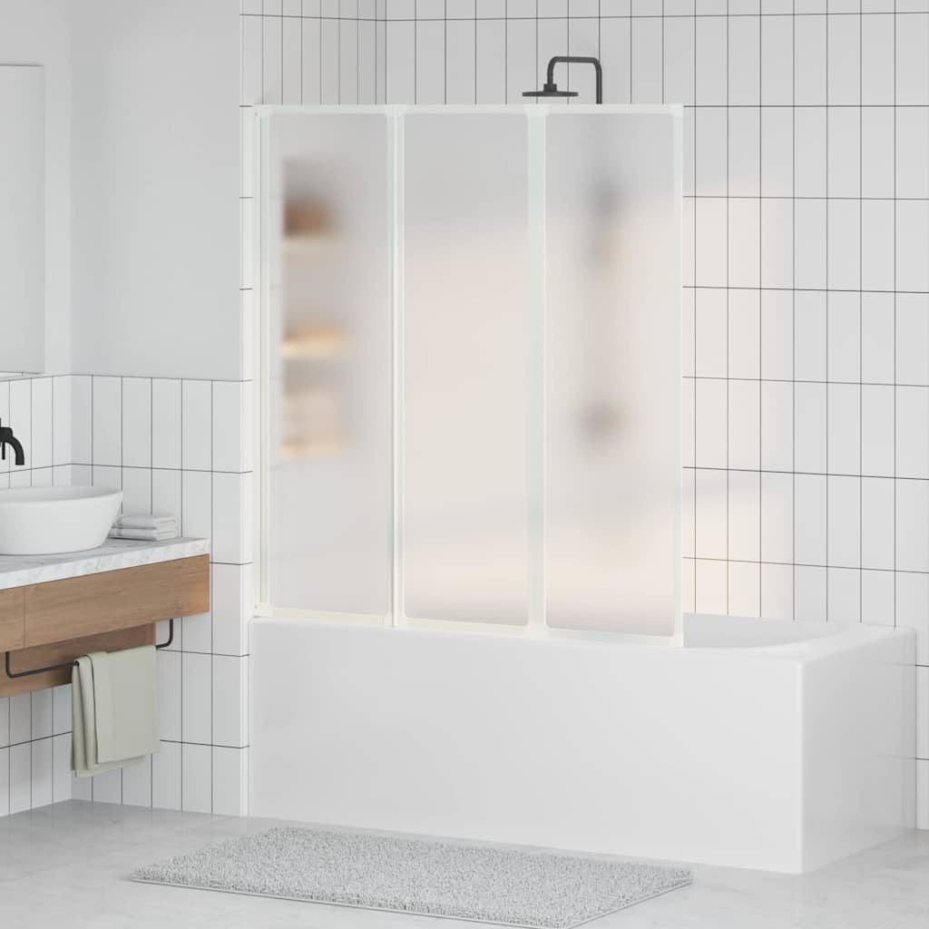 VidaXL Bad Scheidingswand Mat 132 x 140 cm Aluminium & PP Paneel