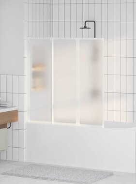 VidaXL Bad Scheidingswand Mat 120 x 117 cm Aluminium & PP Paneel