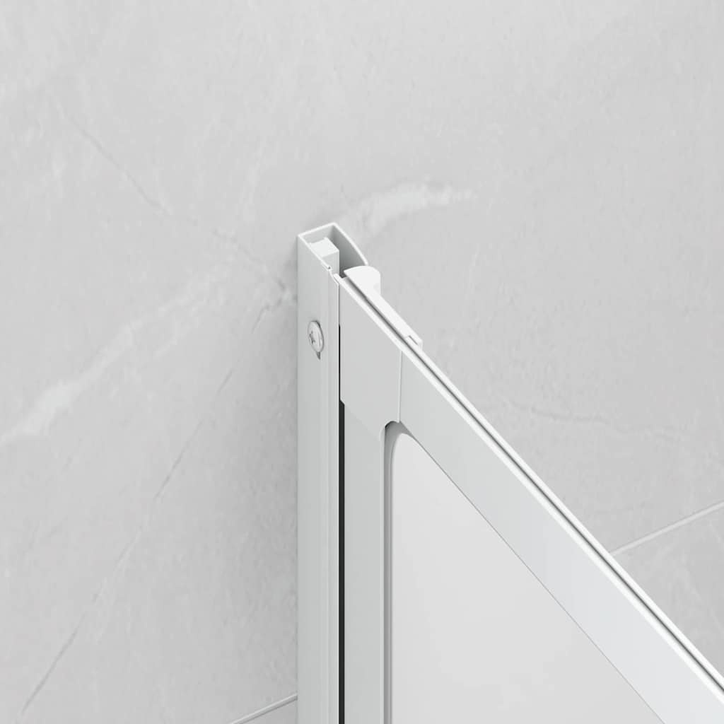 VidaXL Bad Scheidingswand Mat 120 x 117 cm Aluminium & PP Paneel