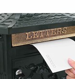 VidaXL Wandgemonteerde brievenbus met opslag Groen 40,5 x 15,5 x 44 cm