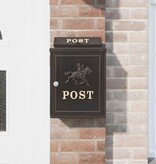 VidaXL Wandgemonteerde brievenbus met opslag Brons 29 x 13 x 41 cm