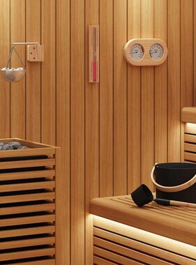 VidaXL Sauna Accessoire Set 5 pcs Zwart