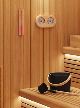 VidaXL Sauna Accessoire Set 4 pcs Zwart