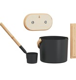 VidaXL Sauna Accessoire Set 4 pcs Zwart