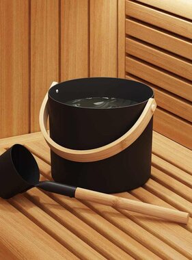 VidaXL Sauna Accessoire Set 2 pcs Zwart