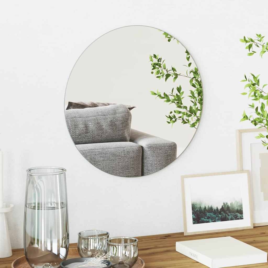 VidaXL Wandspiegel Rond Ø 40 cm gehard glas