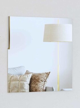 VidaXL Wandspiegel Vierkant 50 x 50 cm gehard glas