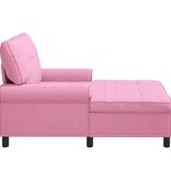 VidaXL Chaise Lounge met kussen Roze 91 x 157 x 91 cm Stof