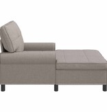 VidaXL Chaise Lounge met kussen Taupe 91 x 157 x 91 cm Stof