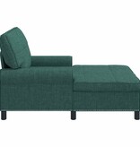 VidaXL Chaise Lounge met kussen Donkergroen 91 x 157 x 91 cm Stof