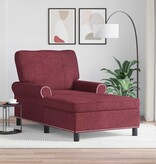 VidaXL Chaise Lounge met kussen Wijnrood 91 x 157 x 91 cm Stof