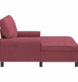 VidaXL Chaise Lounge met kussen Wijnrood 91 x 157 x 91 cm Stof