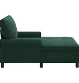 VidaXL Chaise Lounge met kussen Donkergroen 91 x 157 x 91 cm Fluweel