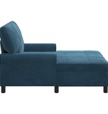 VidaXL Chaise Lounge met kussen Blauw 91 x 157 x 91 cm Fluweel