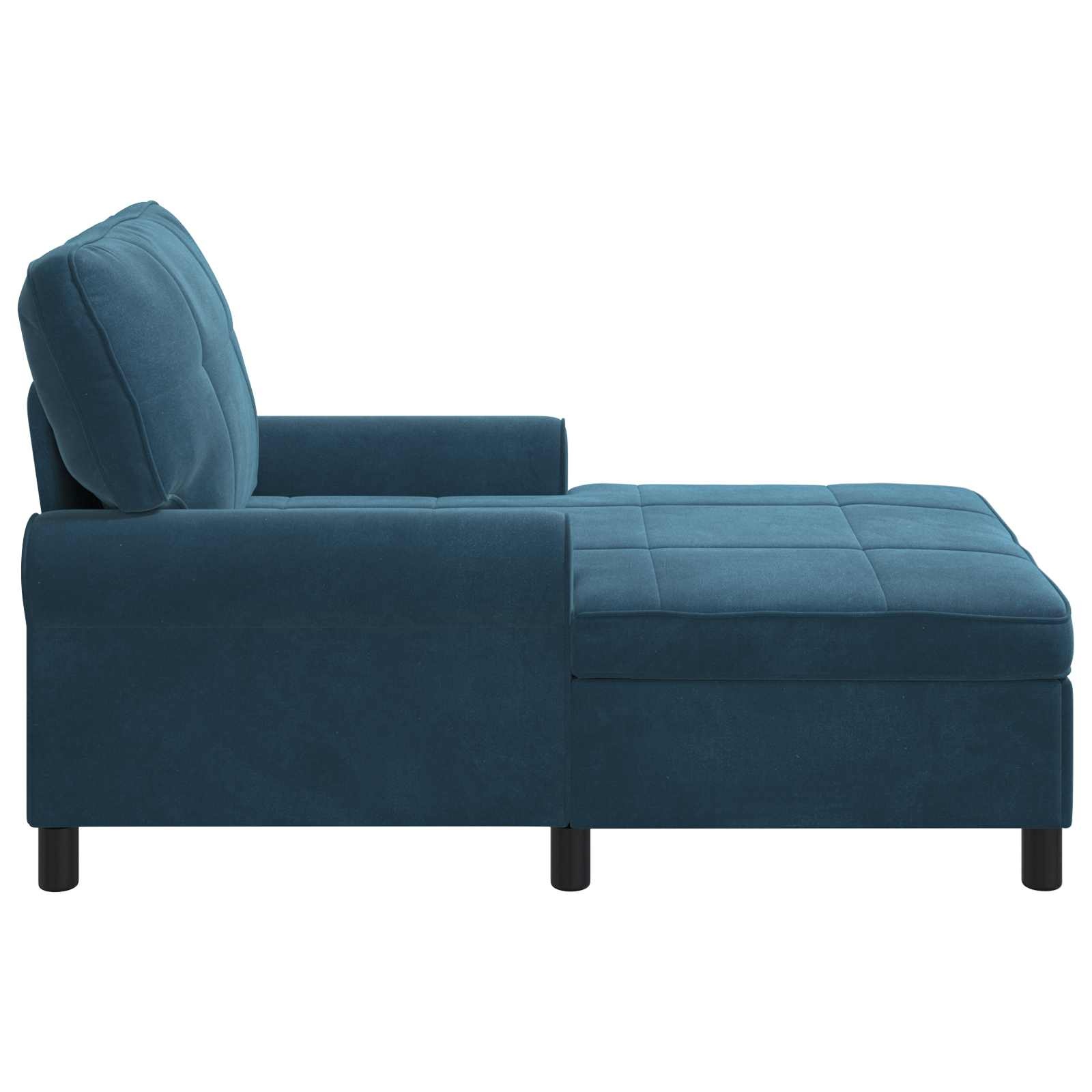 VidaXL Chaise Lounge met kussen Blauw 91 x 157 x 91 cm Fluweel
