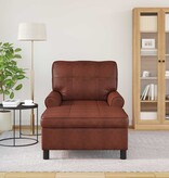 VidaXL Chaise Lounge Glanzend Bruin 91 x 157 x 91 cm Antiek PU