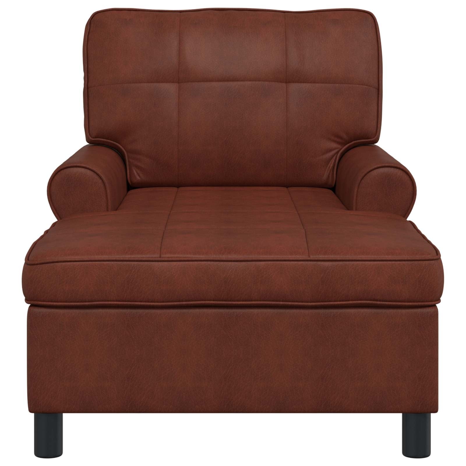 VidaXL Chaise Lounge Glanzend Bruin 91 x 157 x 91 cm Antiek PU